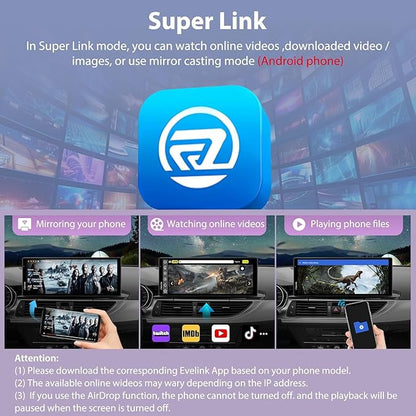 2025 Carpuride Wireless Carplay & Android Auto with Dash Cam - 10.26 Inch HD IPS Touch Car Play Screen for Car, 4K Front & 1080P Rear Camera, Loop Recording, Bluetooth Audio, Mirror Link, GPS, Siri