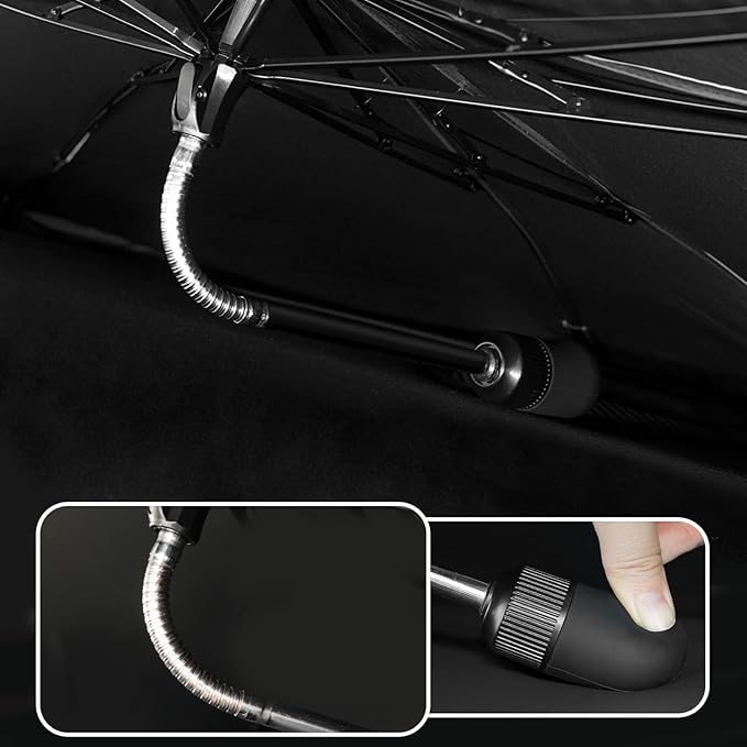 Umbrella Sunshade for Corolla Cross 2025 Accessories, Foldable Windshield Cover Sun Shade Umbrella Visor with UV Block Windshield Heat Insulation (for Toyota Corolla Cross 2022-2025)