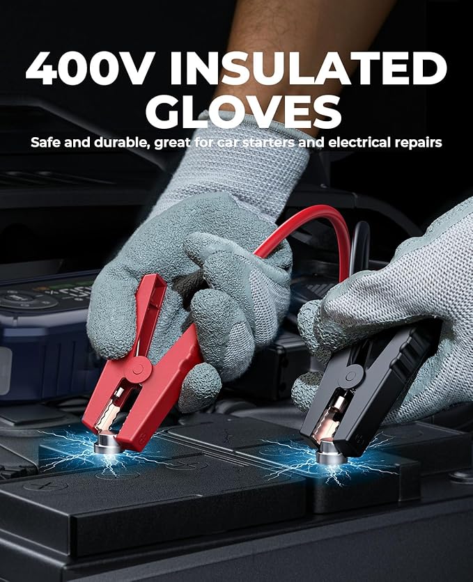 YaberAuto 9-in-1 Jump Starter with Air Compressor 4500A 150PSI Portable Car Battery Jump Starter (9L Gas/8L Diesel), Jump Box Car Battery Jumper Starter Portable Jumper Cables, Insulated Gloves, Light