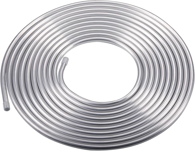 3/8" OD Aluminum Hard Fuel Line Hardline Tube Tubing Coil 25 Feet Roll