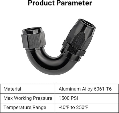EVIL ENERGY 10AN 150 Degree One Piece Full Flow Hose End Fitting Swivel For CPE Braided Hose