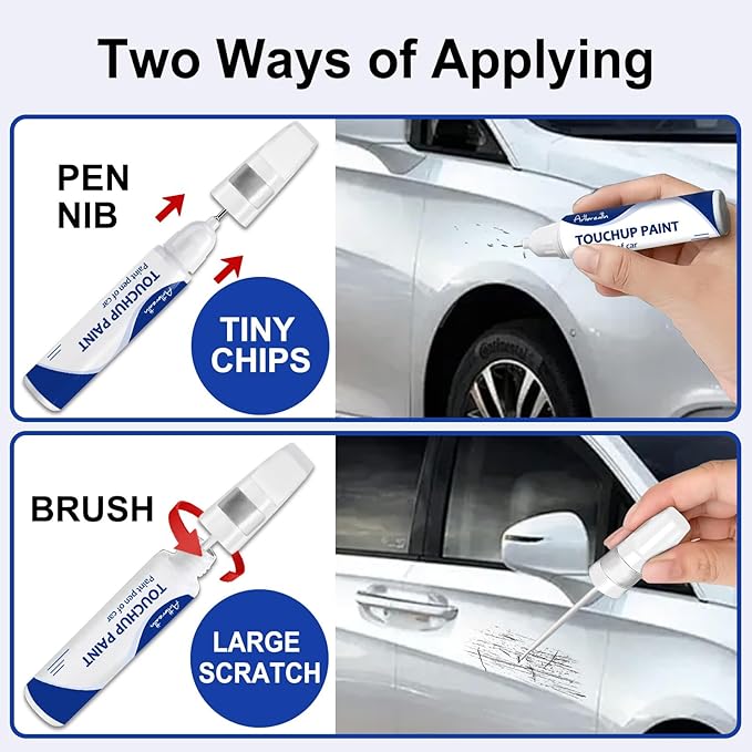 Bright White(PW7/GW7) Touch Up Paint for JEEP-Exact Match–Chips and Nicks Paint Pen of Car Scratch Repair Kit for Wrangler-JK/Commander/Compass/Grand-Cherokee/Liberty/Patriot/Renegade