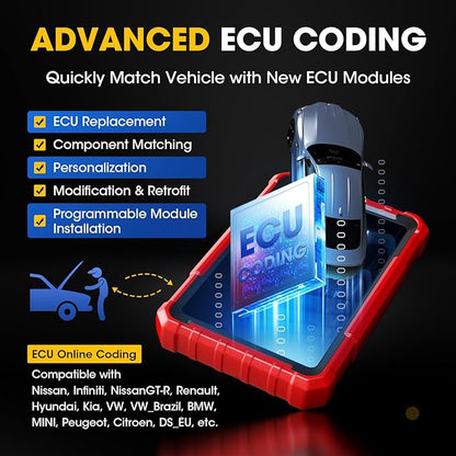 LAUNCH X431 PROS Elite 2025 New Bidirectional Scan Tool, 38+ Services, ECU Coding, All-in-One Full System Diagnostic Scanner, Support CANFD&DoIP, FCA AutoAuth, V.A.G Guided, 2 Years Free Update