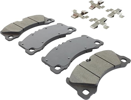 Premium Semi-Metallic Front Brake Pads (1001-1577M) Compatible with Porsche Cayenne 2011-2020, Porsche Macan 2015-2020, Porsche Panamera 2010-2020, Volkswagen Touareg 2011-2018