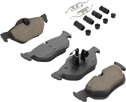 Premium Semi-Metallic Rear Brake Pads (1001-1267M) Compatible with 2006-2015 BMW (120i/125i/128i/130i/323i/325i/325xi/328i/328i xDrive/328xi/X1)