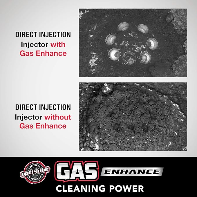 Opti-Lube Gas Enhance Fuel ADDITIVE: 8OZ 4 Pack Long Neck Bottles
