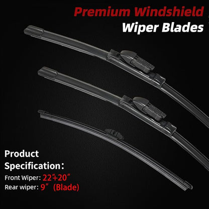 OTUAYAUTO Windshield Wiper Blades - Replacement for Ford Bronco Sport 2021-2024, Front and Rear Wipers Set, Top Lock - 22"+20"+10" (Pack of 3)