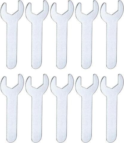 HARFINGTON 10pcs Small Wrench 13x70x1.5mm Metric U-Shaped Single Open Ended Spanner Super Thin Flat Head Galvanizing Wrench for Automotive Repair Furniture Assembly
