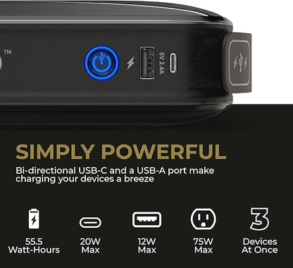 HALO Bolt Ultimate 3 Portable Car Battery Jump Starter | 130 PSI Air Compressor, 55.5Wh USB Power Bank, Large Display, Emergency Floodlight & Charger, Jumps Cars SUVs & Trucks, Inflates Tires — Red