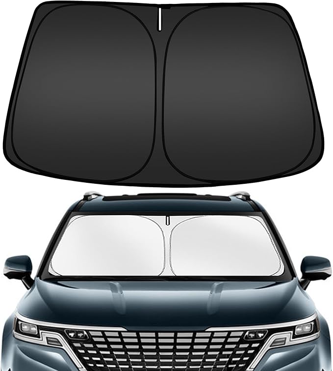 ARISMOTOR Windshield Sun Shade for Kia Carnival 2022-2025 2026, Custom Fit Foldable Front Window Sunshade Sun Visor Protector, Block UV Rays Keep Your Car Cooler