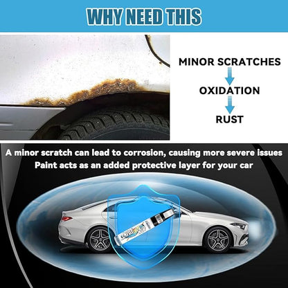 White Car Paint Touch Up, Car Paint Scratch Repair Pen, Color Accurate Automotive Paint Quick and Easy Fix Vehicles Chip Rim Scuff Repair