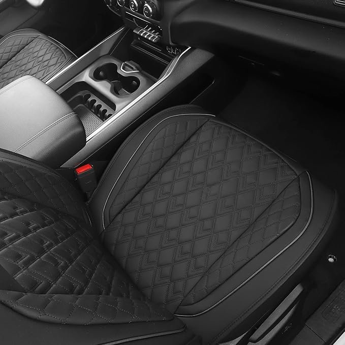 JOJOBAY Car Seat Covers for Dodge Ram Full Set,Fit Ram 2009-2023 1500/2500/3500 Pick-up Truck,Crew,Regular,Quad,Mega Cab,Waterproof Leather Seat Covers Protectors（5 PCS Full Set,Black）