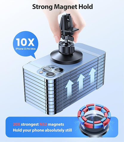 VICSEED for MagSafe Car Mount [Upgraded Strongest Magnet Power] Magnetic Phone Holder for Car Vent 360 Adjustable Magnetic Car Phone Holder Mount for iPhone 16 Pro Max 15 14 13 12 Plus Mini, Blue