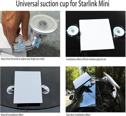 Starlink Mini Mount,Suction Cup for Starlink Mini,360-Degree Rotation,Compact and Portable,Suitable for Interior and Exterior Glass,Car Roof Mount,RV,Boat,Airplane and More