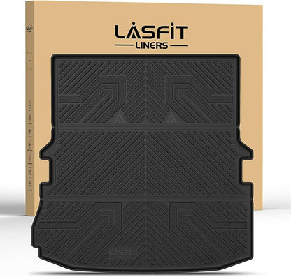 LASFIT Trunk & Backrest Mat for Ford Explorer 2015-2019, Custom Fit All Weather Protector TPE One-Piece Design Easy Installation Trunk with Seatback Mat, 1pc Black