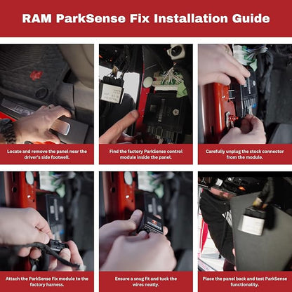 Z Automotive RAM ParkSense Fix for 2021+ Ram 1500 DT/TRX – Restores ParkSense Functionality with Larger Tires – Easy 2-Minute Plug-and-Play Installation – No Permanent Modifications