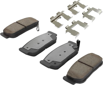 Premium Ceramic Rear Brake Pads (1001-0954C) Compatible with Kia Sorento 2003-2009
