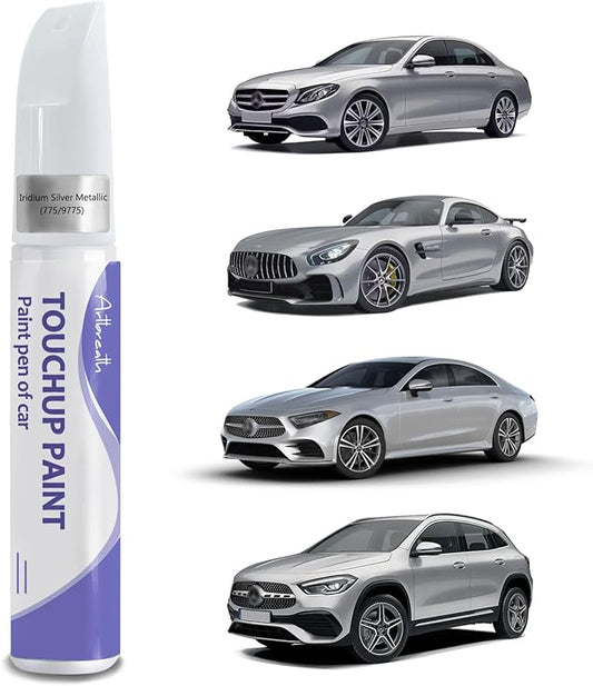 Touch Up Paint for Mercedes Benz Iridium Silver(775/9775)-Exact Match–Chips and Nicks TouchUp Paint Pen Scratch Repair Car Accessories Car Paint Pen for Erase Car Scratches