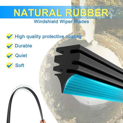 CJPPPZIW® Windshield Wipers-28 Inch+28 Inch+11 Inch Replacement for 2013-2019 Ford Escape/2012-2018 Kuga/2013-2017 Fusion Wiper Blades for My Car,Quality Front and Rear Wiper Blades(Pack of 3)