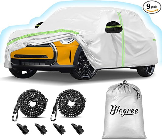 Car Cover for 2002-2025 Mini Cooper/Cooper S/Hardtop/Convertible 2-Door,Full Exterior Car Covers for Automobiles All Weather Waterproof Heavy Duty,Zipper/Cotton Rain UV Proof Custom fit【210T Taffeta】