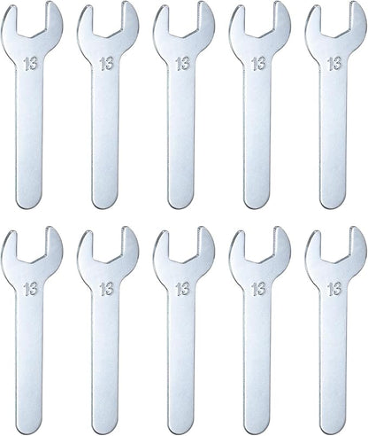 HARFINGTON 10pcs Small Wrench Open End Wrench 13x87x2mm Metric U-Shaped Single Open Ended Spanner Super Thin Small Flat Head Galvanizing Wrench for Automotive Repair Furniture Assembly