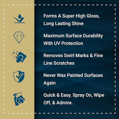 Bling Sauce Platinum: Secret Sauce, High-End Ceramic (Si02) Coat plus Surface Protection with High Gloss Shine, 24oz, for Painted Surfaces, Cars, Trucks, Motorcycles