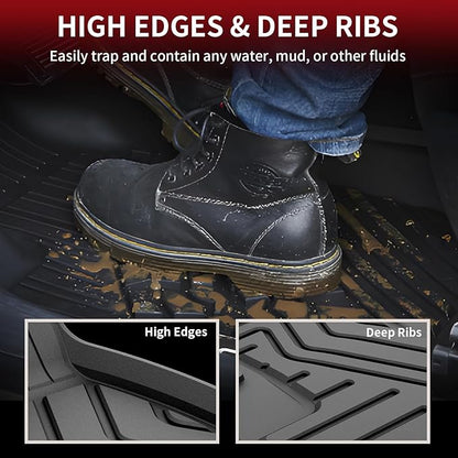 LASFIT Floor Mats for Lexus RX 2022 2021 2020 2019 2018 2017 2016 RX350 RX450h, All Weather Floor Liners Custom Fit TPE Car Mats Front & Rear Mats, Black