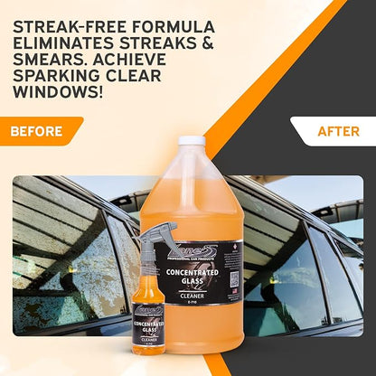 LANE'S Concentrated Auto Glass Cleaner- Window Cleaner, Windshield Cleaner- Removes Smoke Film, Fingerprints, and Smudges, Safe for All Glasses- 32 oz