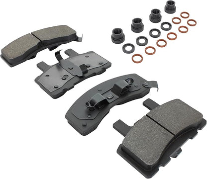 Premium Semi-Metallic Front Brake Pads (1001-0845M) Compatible with 1988-2002 Chevrolet/Dodge/GMC (C1500/C2500/C3500/C3500HD/Cargo Van/Express 2500/Express 3500/G30/G3500/K1500/K2500)