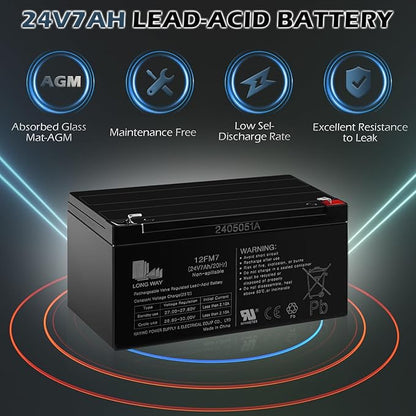 OTTARO 24V 7AH Battery for 24 Volt Ride on Cars Toys