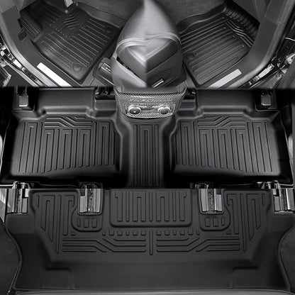 Floor Mats for 2025 2020-2024 Ford Explorer (6-seat), All Weather TPE Floor Mat Cargo Mat with Backrest Mats for Ford Explorer ST Car Accessories
