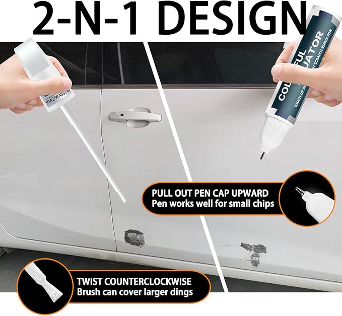 Black(GBA/WA8555) Touch Up Paint Compatible with Chevrolet, Car Paint Pen Scratch Repair Two-In-One Touch Up Paint, Premium Car Scratch Remover for Deep Scratches