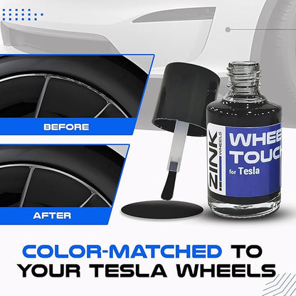 Premium Tesla Wheel Curb Rash Repair Kit for Model 3 20-inch Grey Performance Warp Wheels - DIY Kit with Color-matched Touch Up Paint - Made in USA