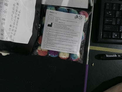 1.2 in Colorful Cat Pom Pom Ball Toys, 20 Pcs Rainbow Cat Toy Balls Soft Plush Cat Ball Interactive Training Ball for Indoor Cats & Kittens