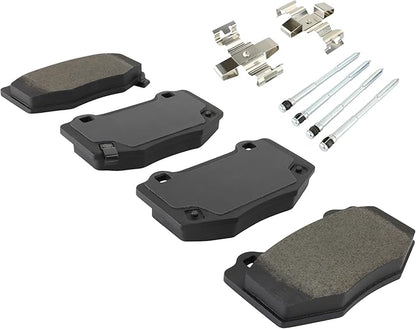 Premium Semi-Metallic Rear Brake Pads (1001-1854M) Compatible with Ford Mustang 2015-2020