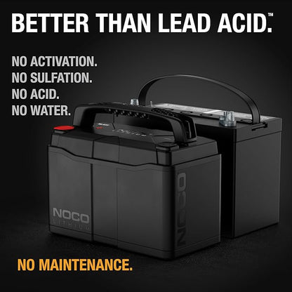 NOCO Lithium NLX31: 12V Dual-Purpose LiFePO4 Lithium-Ion Battery - 120Ah Deep-Cycle and 1600A Group 31 Starter Battery - UL Listed - Built-In Dynamic BMS