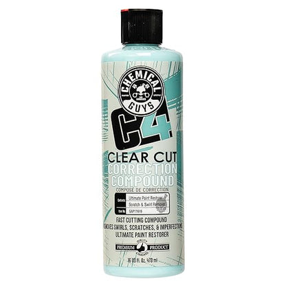 Chemical Guys GAP11616 C4 Clear Cut Correction Compound (Paint Correction - Fixes Scratches, Swirls & Holograms), 16 oz.