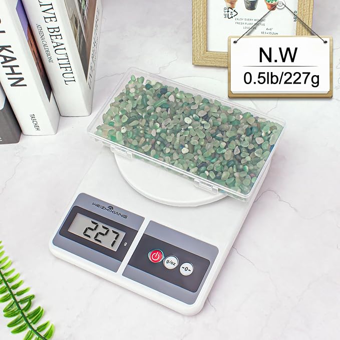 0.5 Lb/230g Green Aventurine Crystal Chips Bulk Crushed Stones, Natural Gemstones Jade Pebbles Marbles Tumbled Healing Crushed Quartz for Vase Fillers, Aquarium Gravel Rocks and Home Decoration
