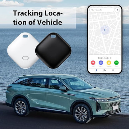 2 Pack GPS Vehicle Tracker, Hidden Vehicle Tracker, No Subscription and Monthly Fees and SIM Card Required, Tracker with Sound, Works with Find My, Suitable for Children, Pets, Vehicles (iOS only)
