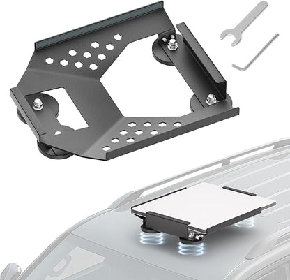 Starlink Mini Car Roof Mount, Starlink Mini Magnetic Mount for Car, 264lbs Heavy Duty Magnet, 4-Side Protection Magnetic Quick Release Sunroof Suction Cup Mounting Kit for Travel RV Accessories Black