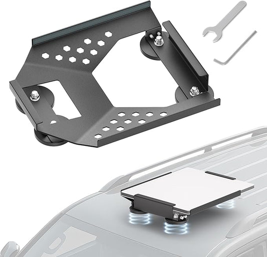 Starlink Mini Car Roof Mount, Starlink Mini Magnetic Mount for Car, 264lbs Heavy Duty Magnet, 4-Side Protection Magnetic Quick Release Sunroof Suction Cup Mounting Kit for Travel RV Accessories Black