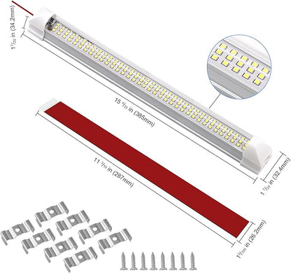 12v LED Interior Light Bar | 108LEDs 1600LM 6W DC 12 Volt led Strip Lights Enclosed Trailer Lights Fixture for Camper Truck Van RV Trailer Cargo Cabient Lights Fixture Motorhome Lorry (4Pack)