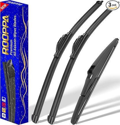 3 wipers Replacement for 2020-2022 2023 Toyota highlander, Windshield Wiper Blades Original Equipment Replacement - 26"/18"/10" (Set of 3) U/J HOOK