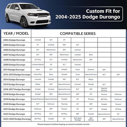 10 Layers SUV Car Cover Custom Fit for Dodge Durango (2004-2024) Waterproof All Weather for Automobiles, Outdoor Full Cover Sun UV Rain Protection with Cotton. Black