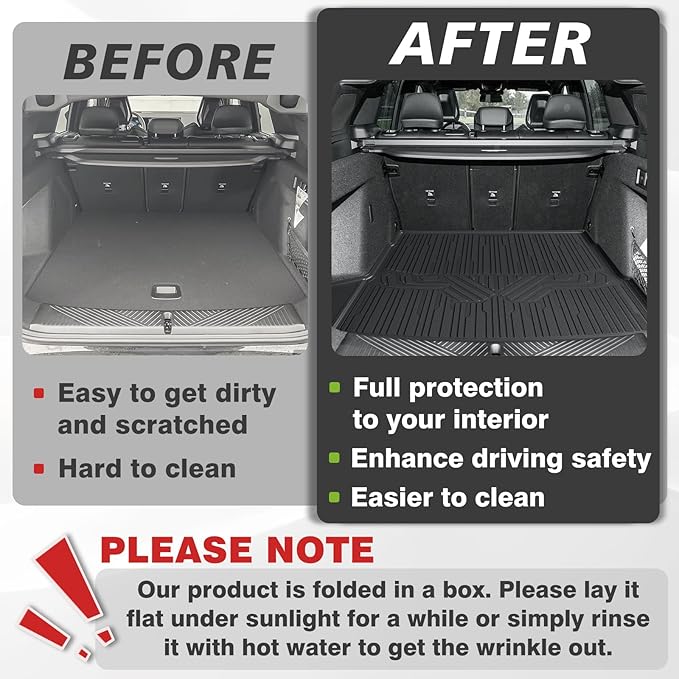 TripleAliners Trunk Mat All Weather Compatible with 2025 BMW X3 Accessories Custom Fit Protection Trunk Floor Liner Cargo Mat TPE Anti-Slip Odorless Cargo Liner
