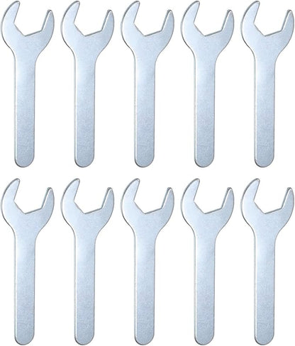 HARFINGTON 10pcs Small Wrench Open End Wrench 23x126x2.8mm Metric U-Shaped Single Open Ended Spanner Super Thin Small Flat Head Galvanizing Wrench for Automotive Repair Furniture Assembly
