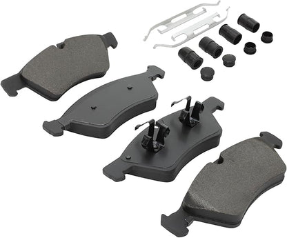 Premium Semi-Metallic Front Brake Pads (1001-1123M) Compatible with 2005-2012 Mercedes-Benz (E350/E500/E550/GL320/GL350/GL450/GL500/GL550/ML320/ML350/ML450/ML500/ML550/R320/R350/R500)