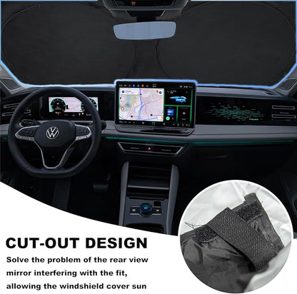 for Cadillac Escalade SRX XT5 XT6 STS DTS XT4 DeVille 2017 2018-2022 2023 2024 Windshield Sun Shade- Car Sunshades for Front Windows Shield Cover Custom Fit Cadillac SRX 2025 Accessories Sun Visor