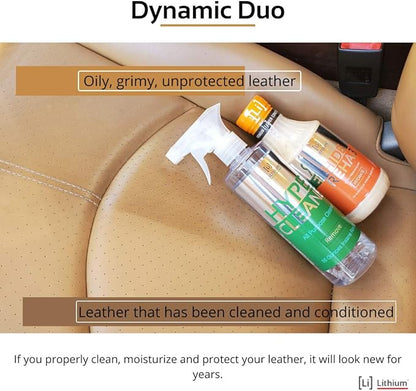 Lithium Hide Rehab Car Leather Cleaner and Conditioner - All Natural Premium Leather Conditioner for Car Interiors - Hydrates, Moisturizes, and Protects Leather - Leather Restorer (16 Ounce)