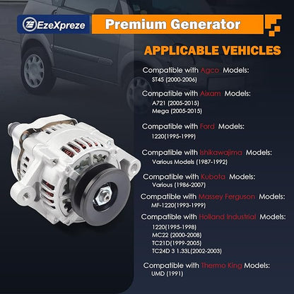 Ezexpreze New Alternator Compatible With Daihatsu Core Hijet Van OE#27060-87201 16241-64010 16241-64011 100211-1640 100211-1650 100211-1680 100211-4450 100211-4660 100211-4690
